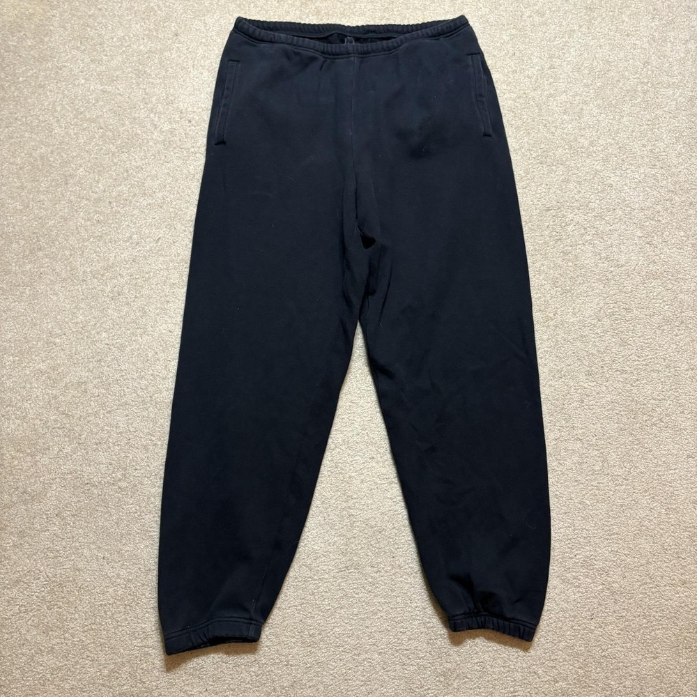 SKIMS Sweatpants Mens Large Black Fleece Jogger Pants Pockets Lounge Casual Gym